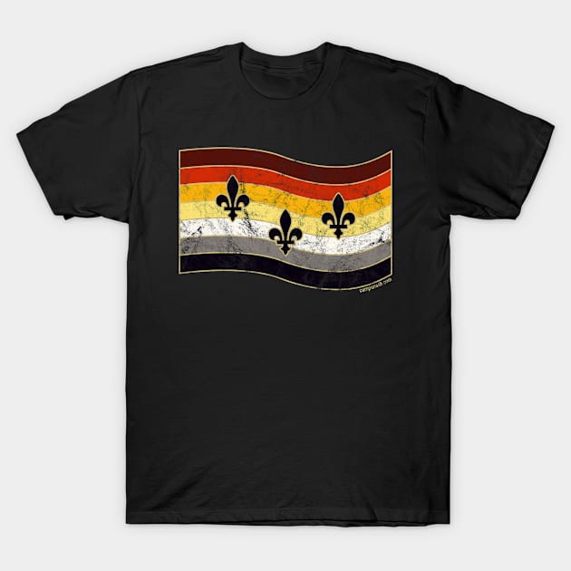 GrrrrNOLA (New Orleans City Bear Pride Flag) T-Shirt by campsnash